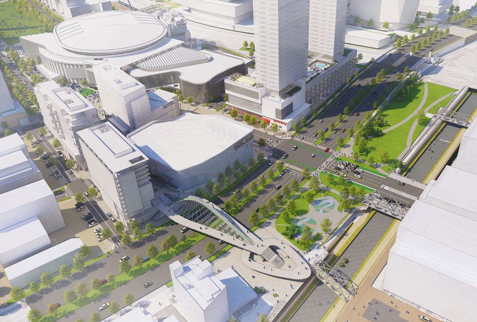 Image of Ball Arena development and Wynkoop Crossing